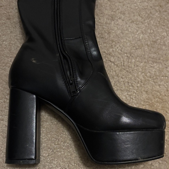 WHATTA SHOWDOWN PLATFORM KNEE HIGH BOOTS - Picture 9 of 13